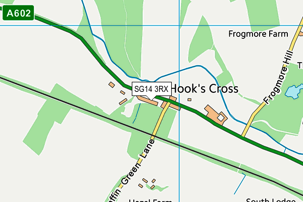 SG14 3RX map - OS VectorMap District (Ordnance Survey)