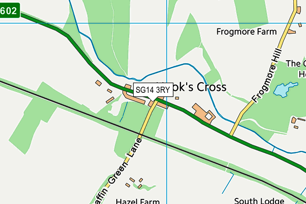 SG14 3RY map - OS VectorMap District (Ordnance Survey)