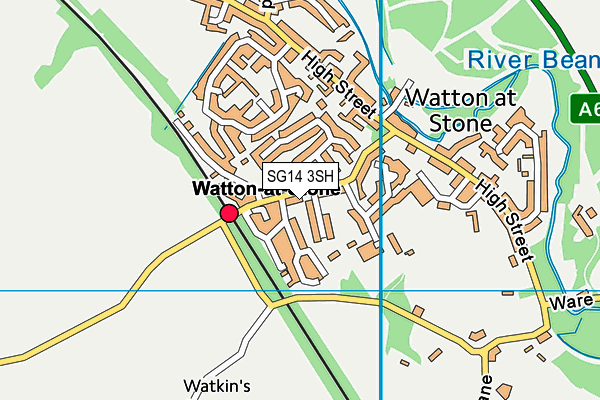 SG14 3SH map - OS VectorMap District (Ordnance Survey)