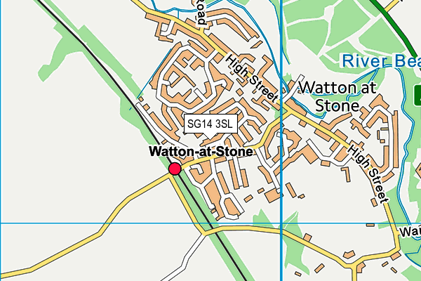 SG14 3SL map - OS VectorMap District (Ordnance Survey)