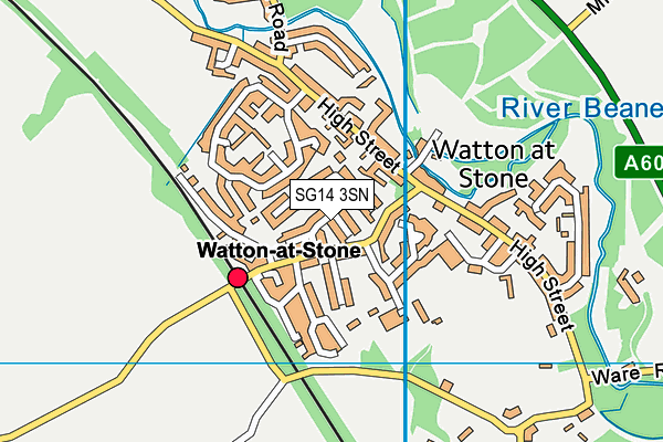 SG14 3SN map - OS VectorMap District (Ordnance Survey)