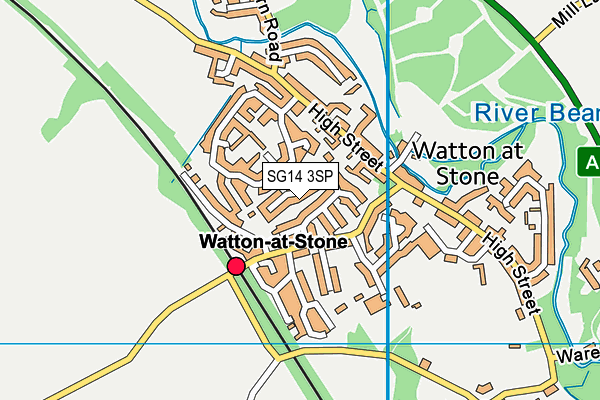 SG14 3SP map - OS VectorMap District (Ordnance Survey)