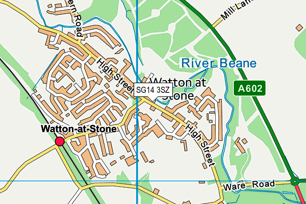 SG14 3SZ map - OS VectorMap District (Ordnance Survey)