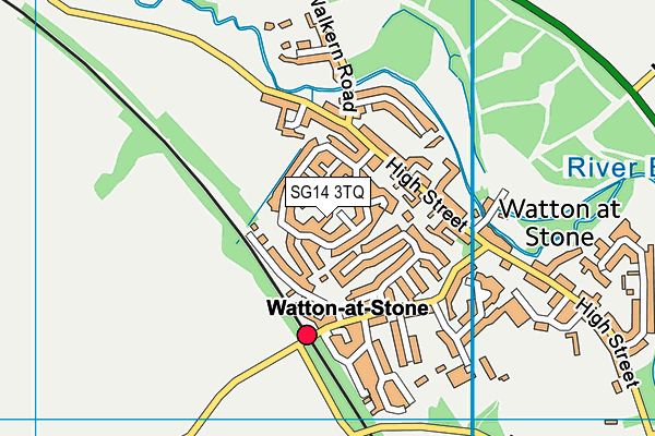 SG14 3TQ map - OS VectorMap District (Ordnance Survey)