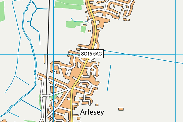 SG15 6AG map - OS VectorMap District (Ordnance Survey)