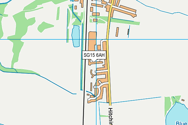 SG15 6AH map - OS VectorMap District (Ordnance Survey)