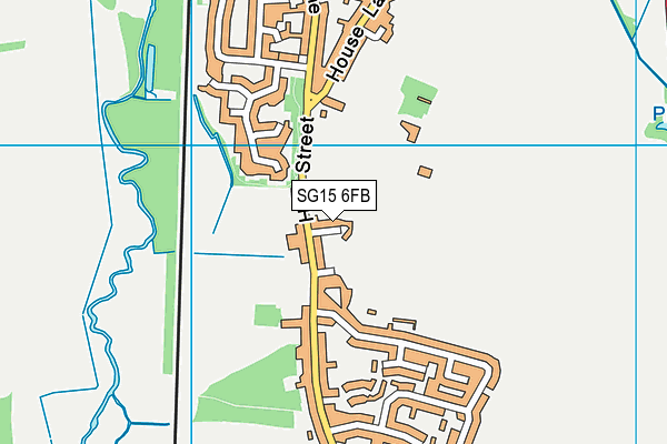 SG15 6FB map - OS VectorMap District (Ordnance Survey)