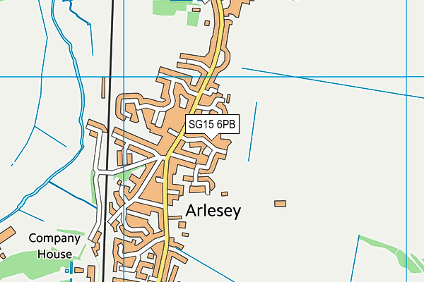 SG15 6PB map - OS VectorMap District (Ordnance Survey)