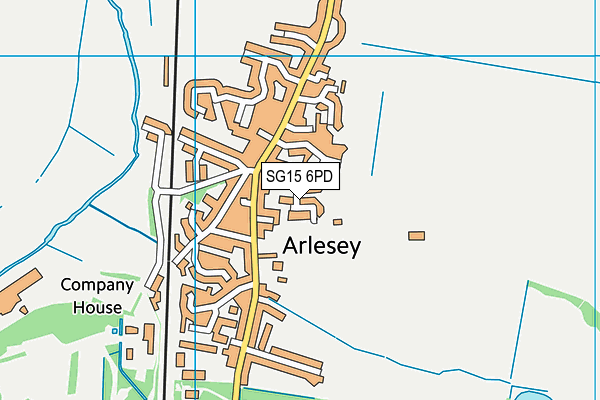 SG15 6PD map - OS VectorMap District (Ordnance Survey)