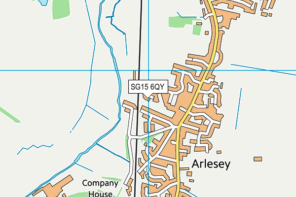 SG15 6QY map - OS VectorMap District (Ordnance Survey)