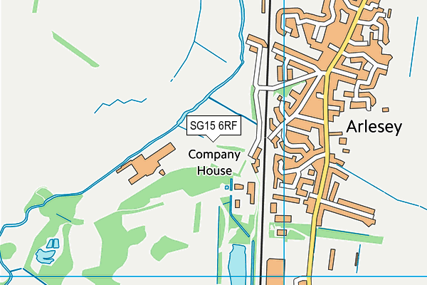 SG15 6RF map - OS VectorMap District (Ordnance Survey)