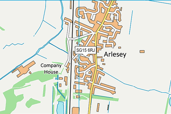 SG15 6RJ map - OS VectorMap District (Ordnance Survey)