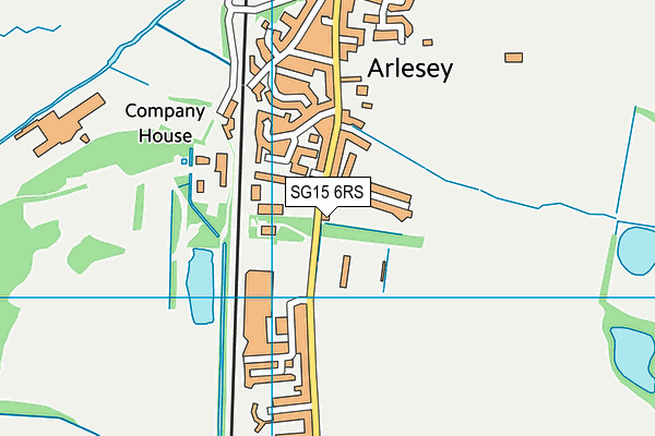 Arlesey Town Fc map (SG15 6RS) - OS VectorMap District (Ordnance Survey)