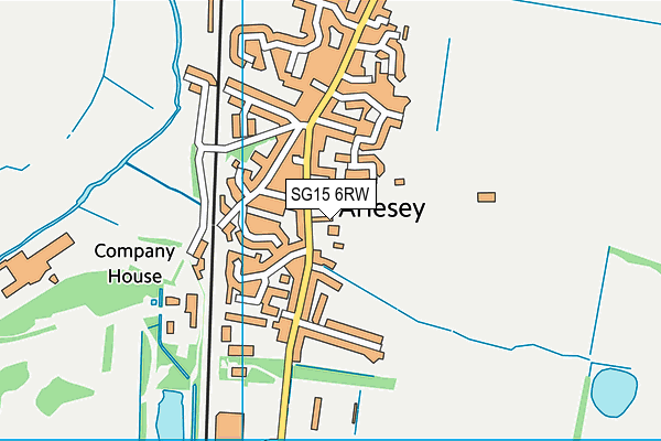 SG15 6RW map - OS VectorMap District (Ordnance Survey)