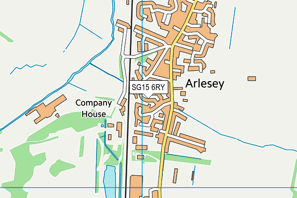 SG15 6RY map - OS VectorMap District (Ordnance Survey)