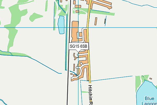 SG15 6SB map - OS VectorMap District (Ordnance Survey)