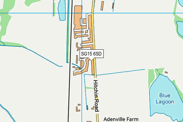 SG15 6SD map - OS VectorMap District (Ordnance Survey)