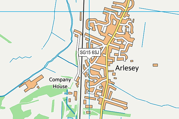 SG15 6SJ map - OS VectorMap District (Ordnance Survey)