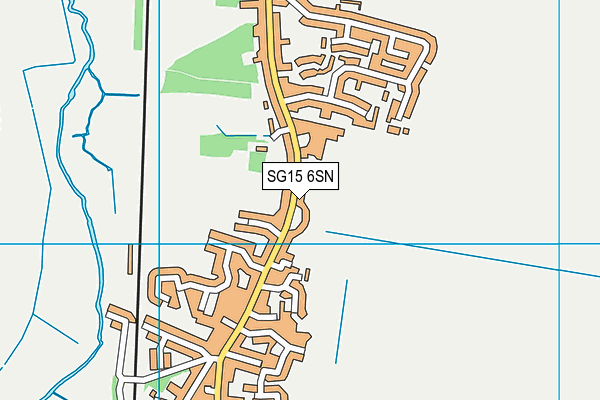 SG15 6SN map - OS VectorMap District (Ordnance Survey)