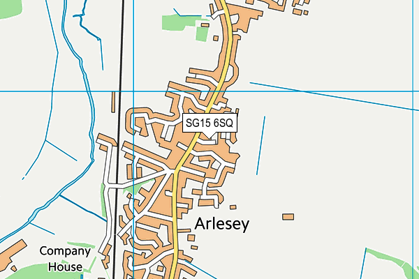 SG15 6SQ map - OS VectorMap District (Ordnance Survey)