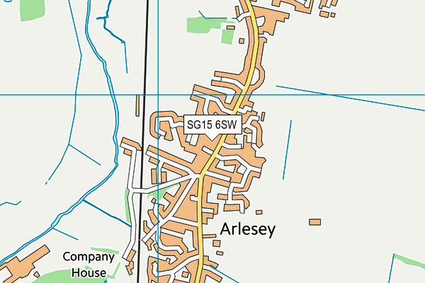 SG15 6SW map - OS VectorMap District (Ordnance Survey)