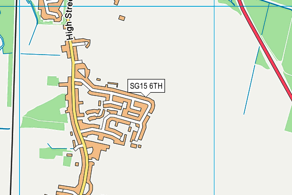 SG15 6TH map - OS VectorMap District (Ordnance Survey)