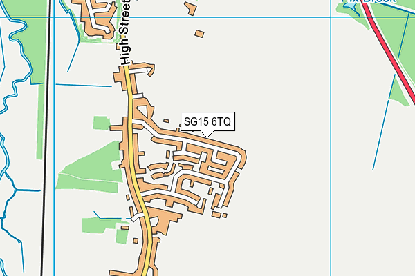 SG15 6TQ map - OS VectorMap District (Ordnance Survey)