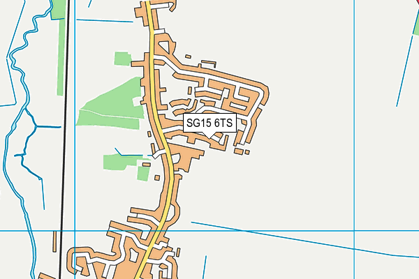 SG15 6TS map - OS VectorMap District (Ordnance Survey)