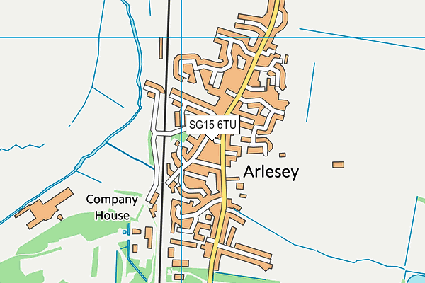 SG15 6TU map - OS VectorMap District (Ordnance Survey)