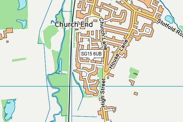 SG15 6UB map - OS VectorMap District (Ordnance Survey)