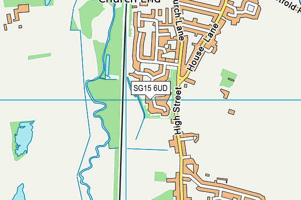 SG15 6UD map - OS VectorMap District (Ordnance Survey)