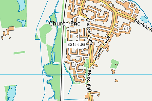 SG15 6UG map - OS VectorMap District (Ordnance Survey)