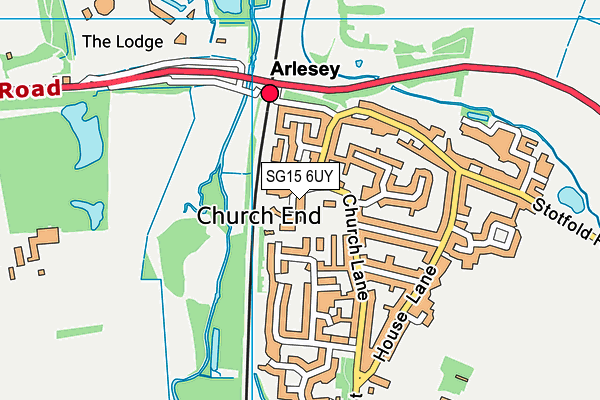 SG15 6UY map - OS VectorMap District (Ordnance Survey)