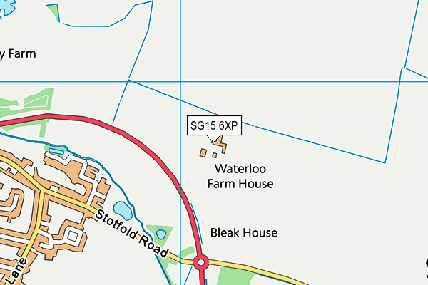 SG15 6XP map - OS VectorMap District (Ordnance Survey)