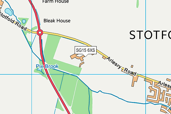 Pendleton Sports Centre map (SG15 6XS) - OS VectorMap District (Ordnance Survey)