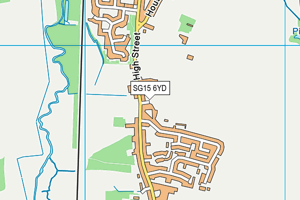 SG15 6YD map - OS VectorMap District (Ordnance Survey)