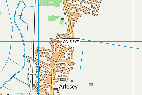 SG15 6YE map - OS VectorMap District (Ordnance Survey)