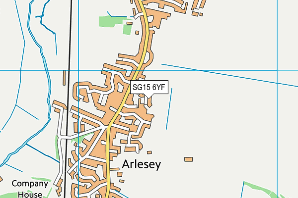 SG15 6YF map - OS VectorMap District (Ordnance Survey)