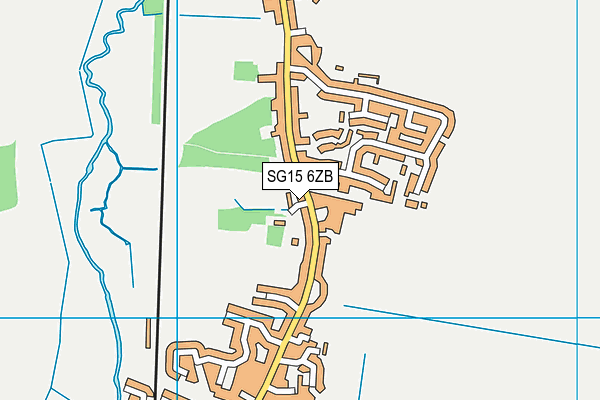 SG15 6ZB map - OS VectorMap District (Ordnance Survey)