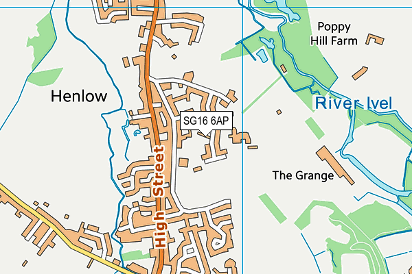 Henlow Park map (SG16 6AP) - OS VectorMap District (Ordnance Survey)