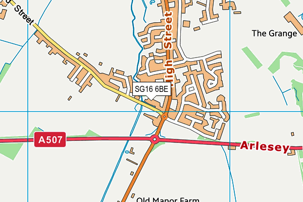 SG16 6BE map - OS VectorMap District (Ordnance Survey)
