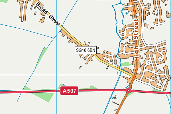 SG16 6BN map - OS VectorMap District (Ordnance Survey)