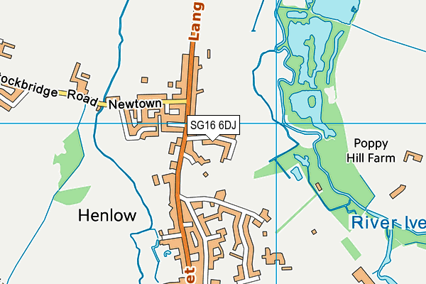 SG16 6DJ map - OS VectorMap District (Ordnance Survey)
