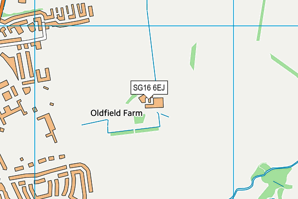 SG16 6EJ map - OS VectorMap District (Ordnance Survey)
