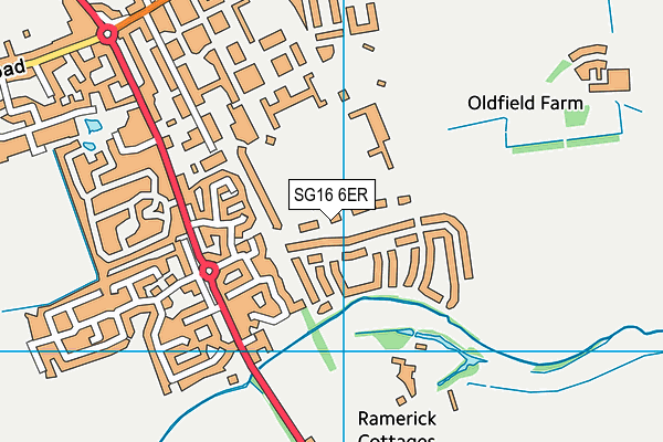 Raf Henlow map (SG16 6ER) - OS VectorMap District (Ordnance Survey)