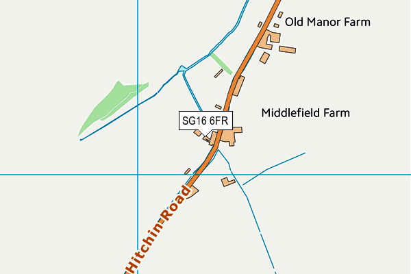 SG16 6FR map - OS VectorMap District (Ordnance Survey)