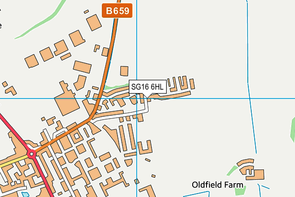 SG16 6HL map - OS VectorMap District (Ordnance Survey)
