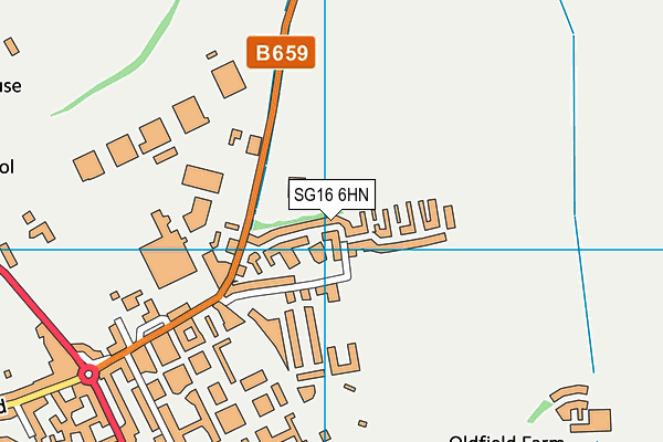 SG16 6HN map - OS VectorMap District (Ordnance Survey)