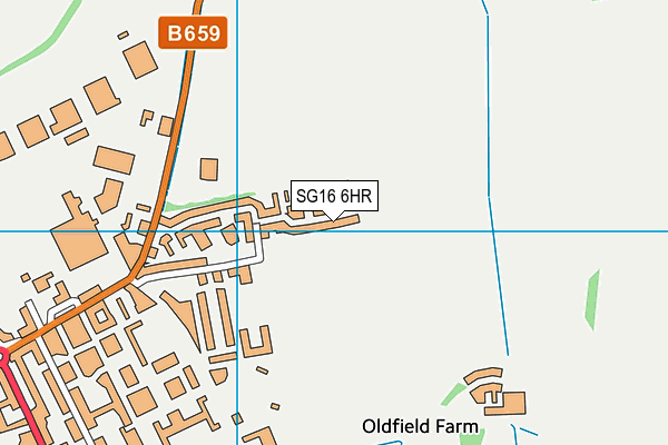 SG16 6HR map - OS VectorMap District (Ordnance Survey)
