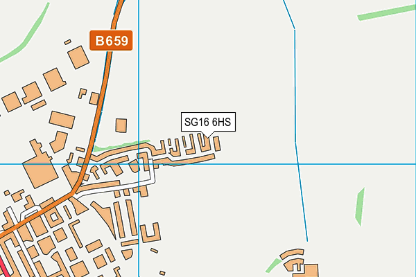 SG16 6HS map - OS VectorMap District (Ordnance Survey)